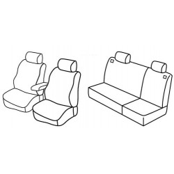 Set coprisedili Superior su misura per auto nero - rosso