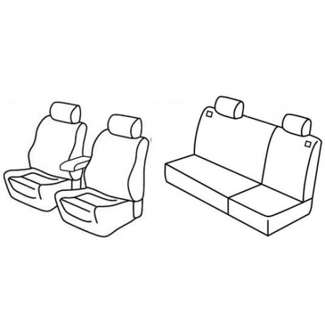 Set coprisedili Superior su misura per auto nero - grigio
