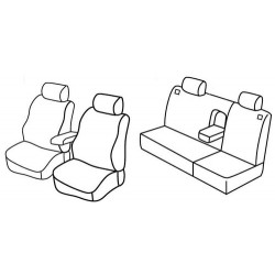 Set coprisedili Superior su misura per auto nero - blu