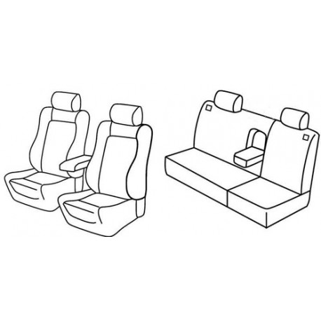 Set coprisedili Superior su misura per auto grigio - nero