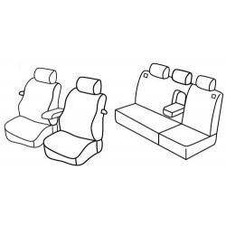 Set coprisedili Superior su misura per auto nero - blu