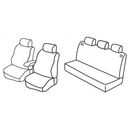 Set coprisedili Superior su misura per auto nero - blu