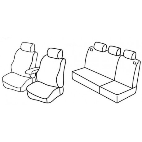 Set coprisedili Superior su misura per auto nero - blu