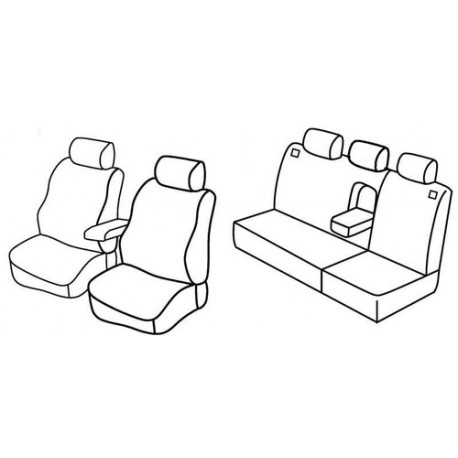 Set coprisedili Superior su misura per auto nero - grigio