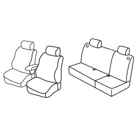 Set coprisedili Superior su misura per auto grigio - nero