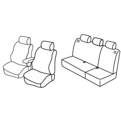 Set coprisedili Superior su misura per auto nero - blu