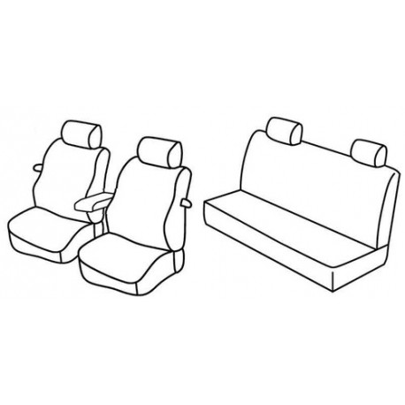 Set coprisedili Superior su misura per auto nero - blu