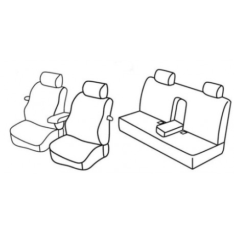 Set coprisedili Superior su misura per auto grigio - nero