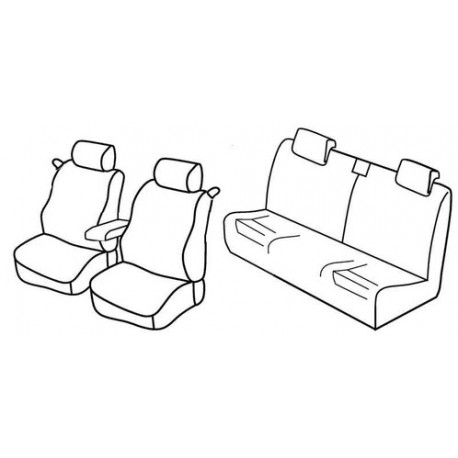 Set coprisedili Superior su misura per auto grigio - nero