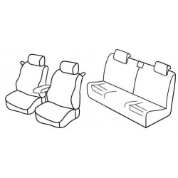 Set coprisedili Superior su misura per auto nero - rosso