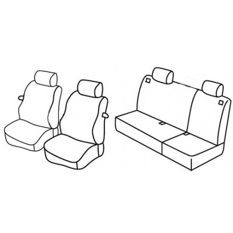 Set coprisedili Superior su misura per auto nero - rosso