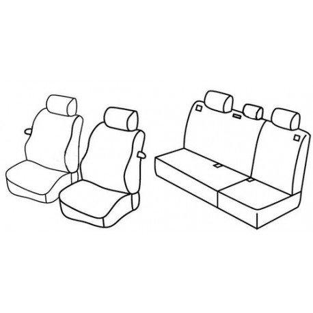 Set coprisedili Superior su misura per auto nero - blu