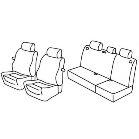 Set coprisedili Superior su misura per auto grigio - nero