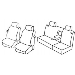 Set coprisedili Superior su misura per auto nero - blu