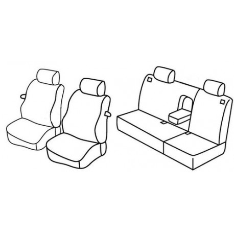 Set coprisedili Superior su misura per auto nero - grigio