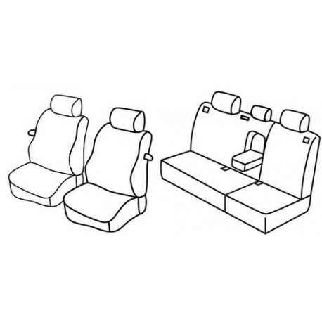 Set coprisedili Superior su misura per auto nero - blu