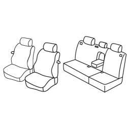 Set coprisedili Superior su misura per auto nero - rosso