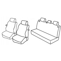 Set coprisedili Superior su misura per auto nero - grigio
