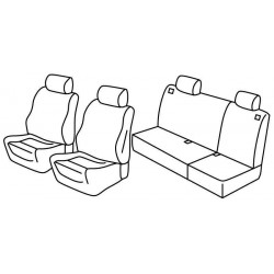 Set coprisedili Superior su misura per auto nero - grigio