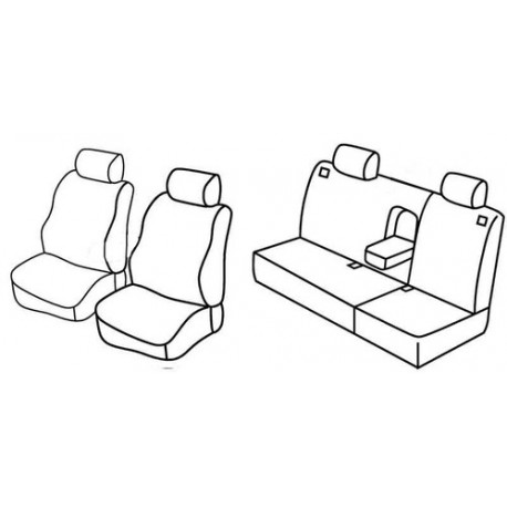 Set coprisedili Superior su misura per auto grigio - nero