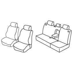 Set coprisedili Superior su misura per auto grigio - nero