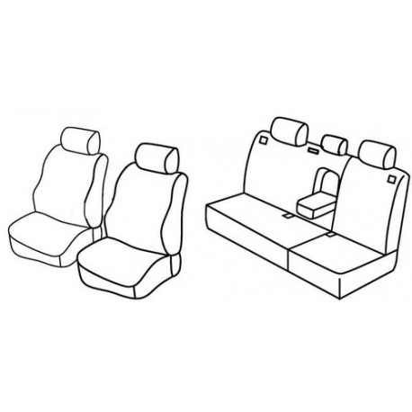 Set coprisedili Superior su misura per auto nero - rosso