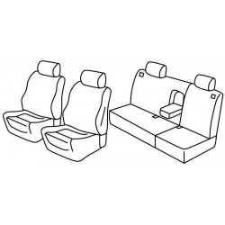 Set coprisedili Superior su misura per auto nero - grigio
