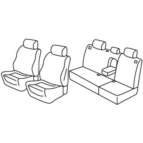 Set coprisedili Superior su misura per auto nero - rosso