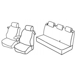 Set coprisedili Superior su misura per auto nero - rosso
