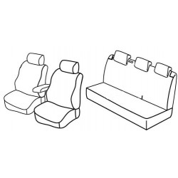 Set coprisedili Superior su misura per auto nero - grigio