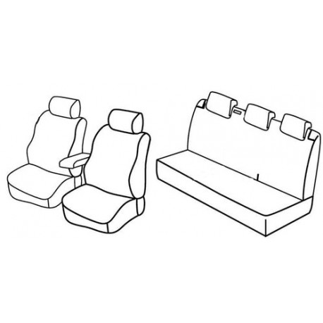 Set coprisedili Superior su misura per auto nero - grigio