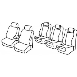 Set coprisedili Superior su misura per auto nero - rosso