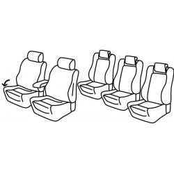 Set coprisedili Superior su misura per auto nero - blu