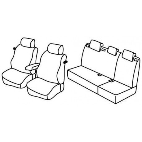 Set coprisedili Superior su misura per auto grigio - nero