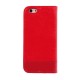 Wallet Folio Case cover a libro - Apple iPhone 6 / 6s - rosso