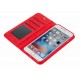Wallet Folio Case cover a libro - Apple iPhone 6 Plus / 6s Plus - rosso