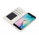 Wallet Folio Case cover a libro - Samsung Galaxy S6 Edge - bianco