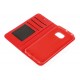 Wallet Folio Case cover a libro - Samsung Galaxy S6 Edge - rosso