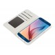 Wallet Folio Case cover a libro - Samsung Galaxy S6 - bianco