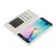 Wallet Folio Case cover a libro - Samsung Galaxy S6 Edge+ - bianco