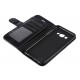 Wallet Folio Case cover a libro - Samsung Galaxy J3 2016 - nero