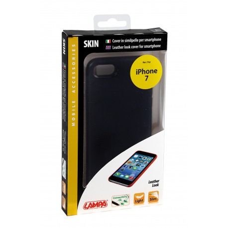 Skin cover in similpelle - Apple iPhone 7 - nero