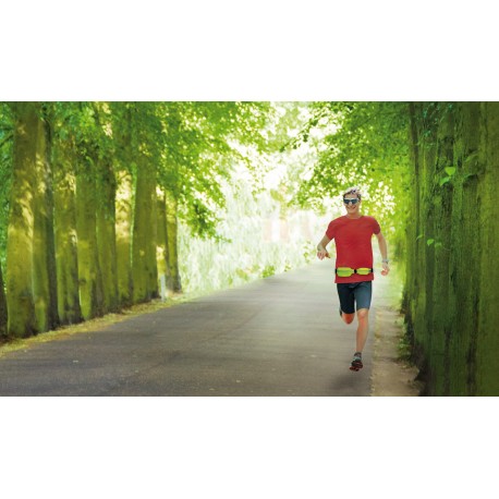 Sport Pouch fascia-marsupio da sport con doppia tasca - Giallo fluo