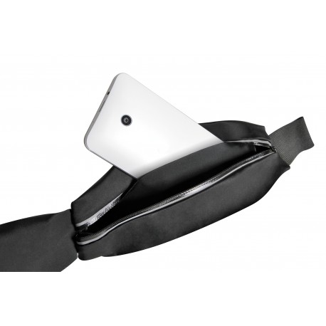 Sport Pouch Plus fascia-marsupio da sport con finestra e doppia tasca - nero