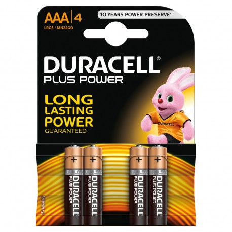 Duracell Plus Power mini stilo AAA 4 pz
