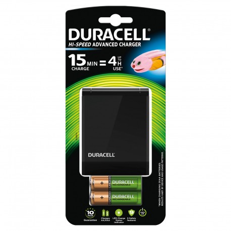 Duracell Hi-Speed Advance Charger con 2 batterie ricaricabili AA