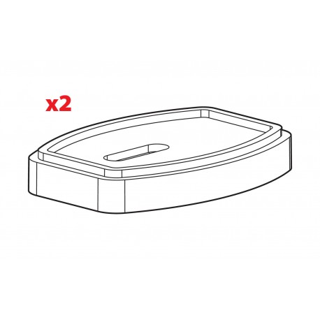 Set 2 distanziali per tamponi kit attacchi Kargo - H 13 mm