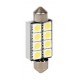 12V Hyper-Led 24 - 8 SMD x 3 chips - 15x42 mm - SV8.5-8 bianco doppia polarita' resistenza incorporata