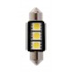 12V Hyper-Led 9 - 3 SMD x 3 chips - C5W - 10x36 mm - SV8.5-8 bianco doppia polarita' resistenza incorporata