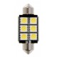 12V Hyper-Led 18 - 6 SMD x 3 chips - 15x36 mm - SV8.5-8 bianco doppia polarita' resistenza incorporata